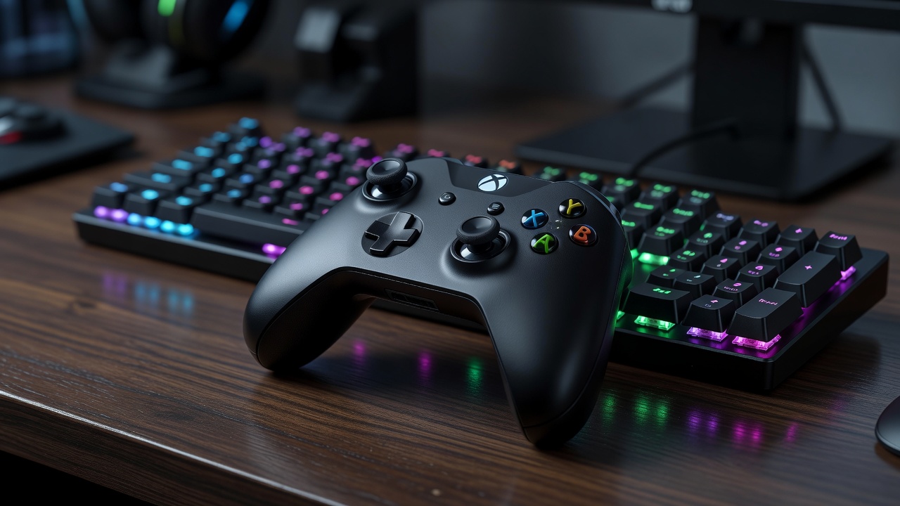 Controller and keyboard used for hands-on testing